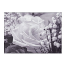 Rose romantique Blossom violet Fleur Acrylique Imp