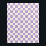 Art Mural En Acrylique Vérification du pourpre, Motif de tableau de contr<br><div class="desc">à damiers Motif - damier violet et blanc crème.</div>