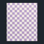 Art Mural En Acrylique Vérification du pourpre, Motif de tableau de contr<br><div class="desc">à damiers Motif - damier violet et blanc crème.</div>