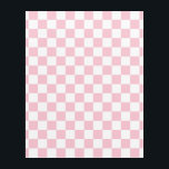 Art Mural En Acrylique Vérifier le Motif de tableau de bord rose et blanc<br><div class="desc">à damiers Motif - damier rose clair et blanc.</div>