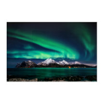 Vue spectaculaire d'Aurora Borealis