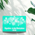 Art Mural En Acrylique White Glow 'Ensemble est le meilleur endroit pour<br><div class="desc">White Glow sur Turquoise 'Together is the Best Place to Be' est une impression acrylique frappante qui juxtapose la pureté du blanc à la profondeur du turquoise. Le message puissant, "Ensemble est le meilleur endroit pour être", résonne profondément, évoquant des sentiments d'unité et de connexion. Cette oeuvre sert de phare...</div>