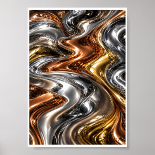Art mural en métal liquide de luxe