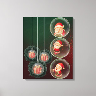 Art mural en toile ornementale de Noël - Design Pè
