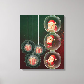 Art mural en toile ornementale de Noël - Design Pè