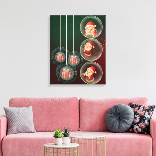 Art mural en toile ornementale de Noël - Design Pè (Insitu(Salon))