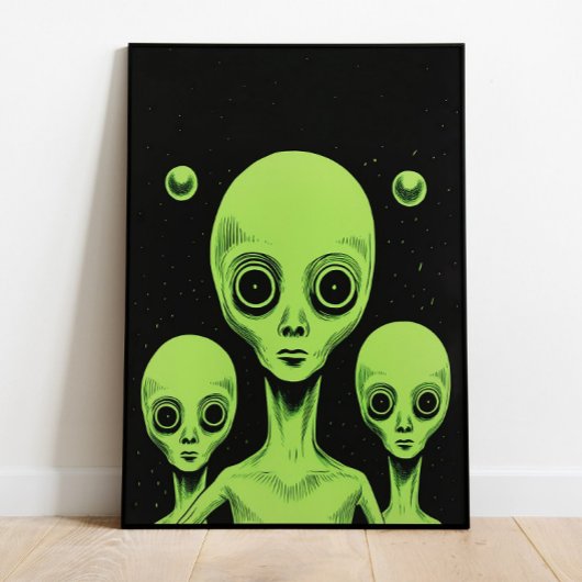 Art mural extraterrestre Art mural rétro Impressio