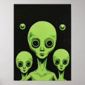 Art mural extraterrestre Art mural rétro Impressio (Devant)