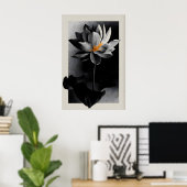 Art mural fleur de lotus Contraste net Botaniques (Bureau à domicile)