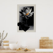 Art mural fleur de lotus Contraste net Botaniques (Cuisine)