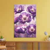 art mural fleur de pavot pourpre (Insitu(Salon))