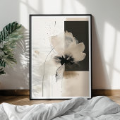 Art mural floral abstrait moderne