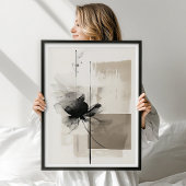 Art mural floral abstrait moderne