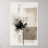 Art mural floral abstrait moderne (Devant)