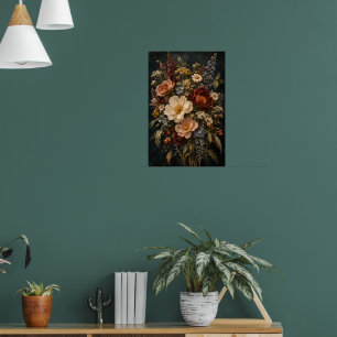 Art mural floral botanique de fleurs sauvages vint