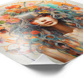 Art mural floral fantastique (Coin)