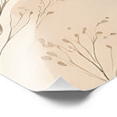 Art mural floral Japandi Zen | Impression vert sau (Coin)