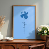 Art mural floral minimaliste simple