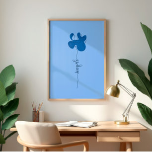 Art mural floral minimaliste simple