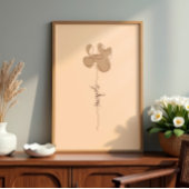 Art mural floral minimaliste simple