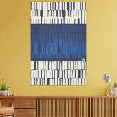 Art mural géométrique abstrait bleu moderne (Insitu(Salon))