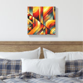 Art mural géométrique Abstrait moderne - Couleurs  (Insitu(Chambre))