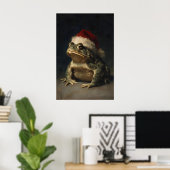 Art mural grenouille de Noël Impression de vacance (Bureau à domicile)