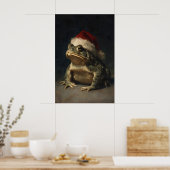 Art mural grenouille de Noël Impression de vacance (Cuisine)