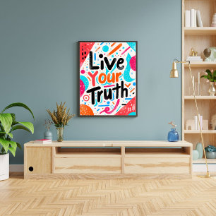 Art mural inspirant et motivant « Vivez votre véri