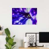 Art mural Iris violet | Impression photo macro flo (Bureau à domicile)