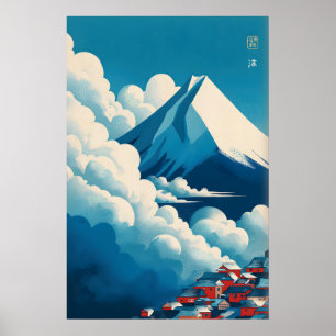 Art mural japonais sur les nuages - Nuages superpo