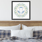 Art mural mandala éléphant (Insitu(Chambre))