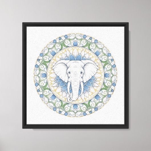 Art mural mandala éléphant (Recto)