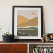 art mural moderne boho impression, Affiche papier