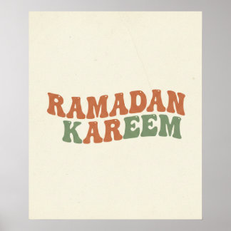 Art mural moderne rétro Ramadan Kareem  Bohème isl
