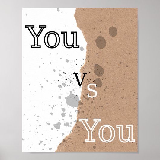 Art mural motivant Vous Vs Vous - Croissance perso (Devant)