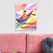 Art mural motivationnel - Choisissez une vie heure (Insitu(Salon))