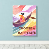 Art mural motivationnel - Choisissez une vie heure (Insitu (Plancher de Bois))