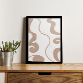 Art mural neutre minimaliste bohème abstrait