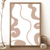 Art mural neutre minimaliste bohème abstrait