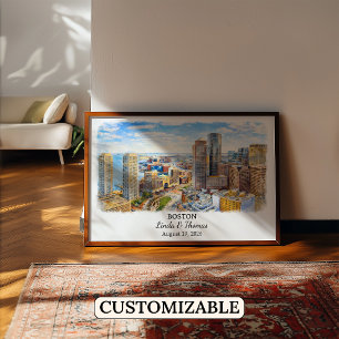 Art mural personnalisé de Boston, Affiche du Massa