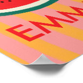 Art mural personnalisé pour enfants avec pastèque (Coin)