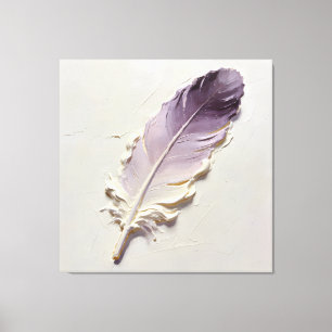 Art mural toile plume violette impression sur toil