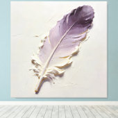 Art mural toile plume violette impression sur toil (Insitu (Plancher de Bois))