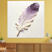 Art mural toile plume violette impression sur toil (Insitu(Salon))