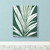 Art mural tropical - feuille tropicale (Insitu (Plancher de Bois))