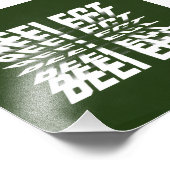 Art mural vert moderne avec texte rotatif - footba (Coin)