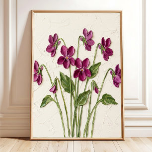 Art mural violet magenta minimaliste - Impression