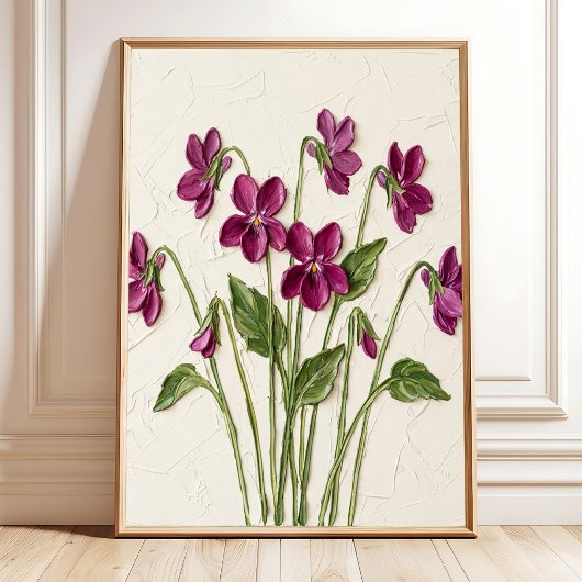 Art mural violet magenta minimaliste - Impression