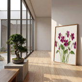 Art mural violet magenta minimaliste - Impression